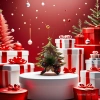 Golden Christmas tree ornaments, Christmas decorations, Christmas hats, Christmas souvenirs, Christmas tree decorations details Picture
